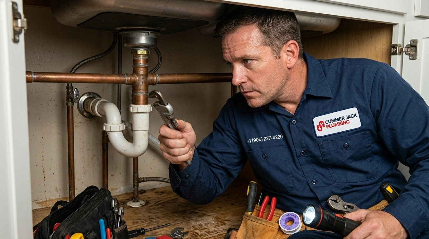 Expert Under Sink Pipe Repair Service by Cummer Jack Plumbing in Jacksonville FL