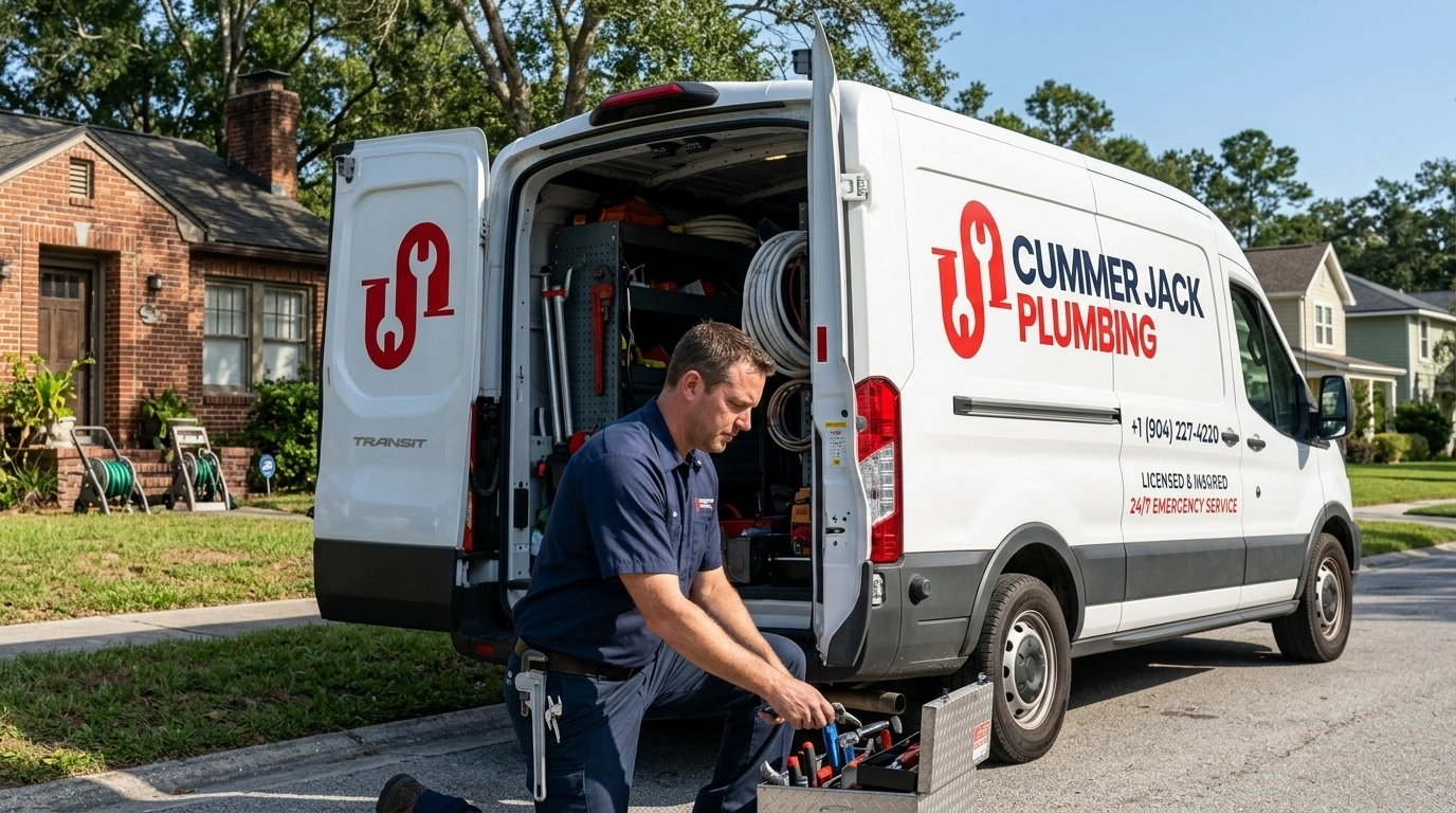 Fully Equipped Mobile Plumbing Service Vans - Cummer Jack Plumbing Fleet Jacksonville FL