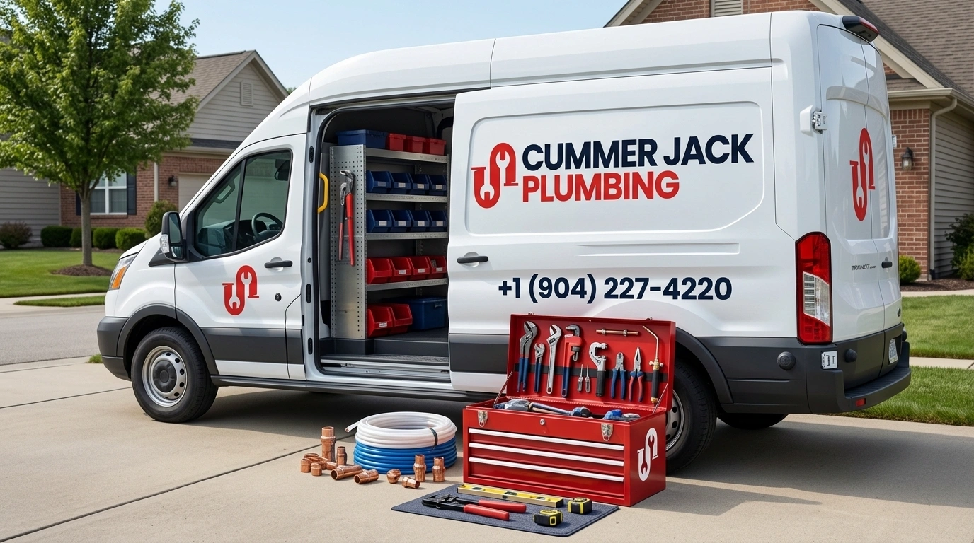 Fully Stocked Plumbing Service Van Ready for Emergency Calls Jacksonville FL
