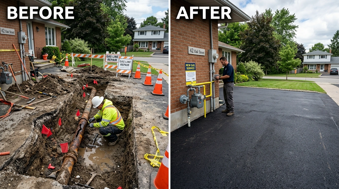 Gas Line Repair and Replacement Before and After - Cummer Jack Plumbing Jacksonville FL