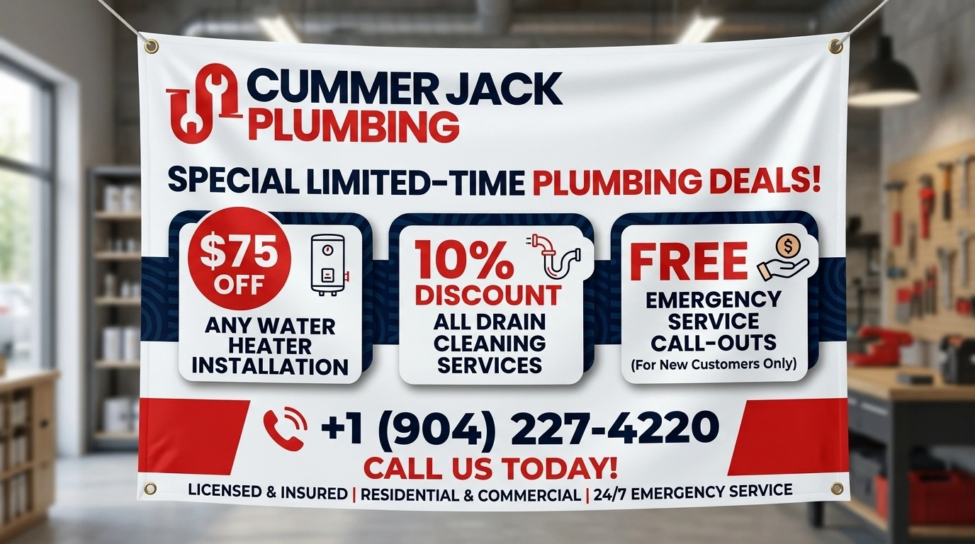 Special Limited Time Plumbing Deals for Jacksonville FL Homeowners